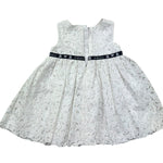 Le Bebe Abito Giromanica Tinta Unita con Ricami per Neonata LBG0695 BIANCO LE BEBE 