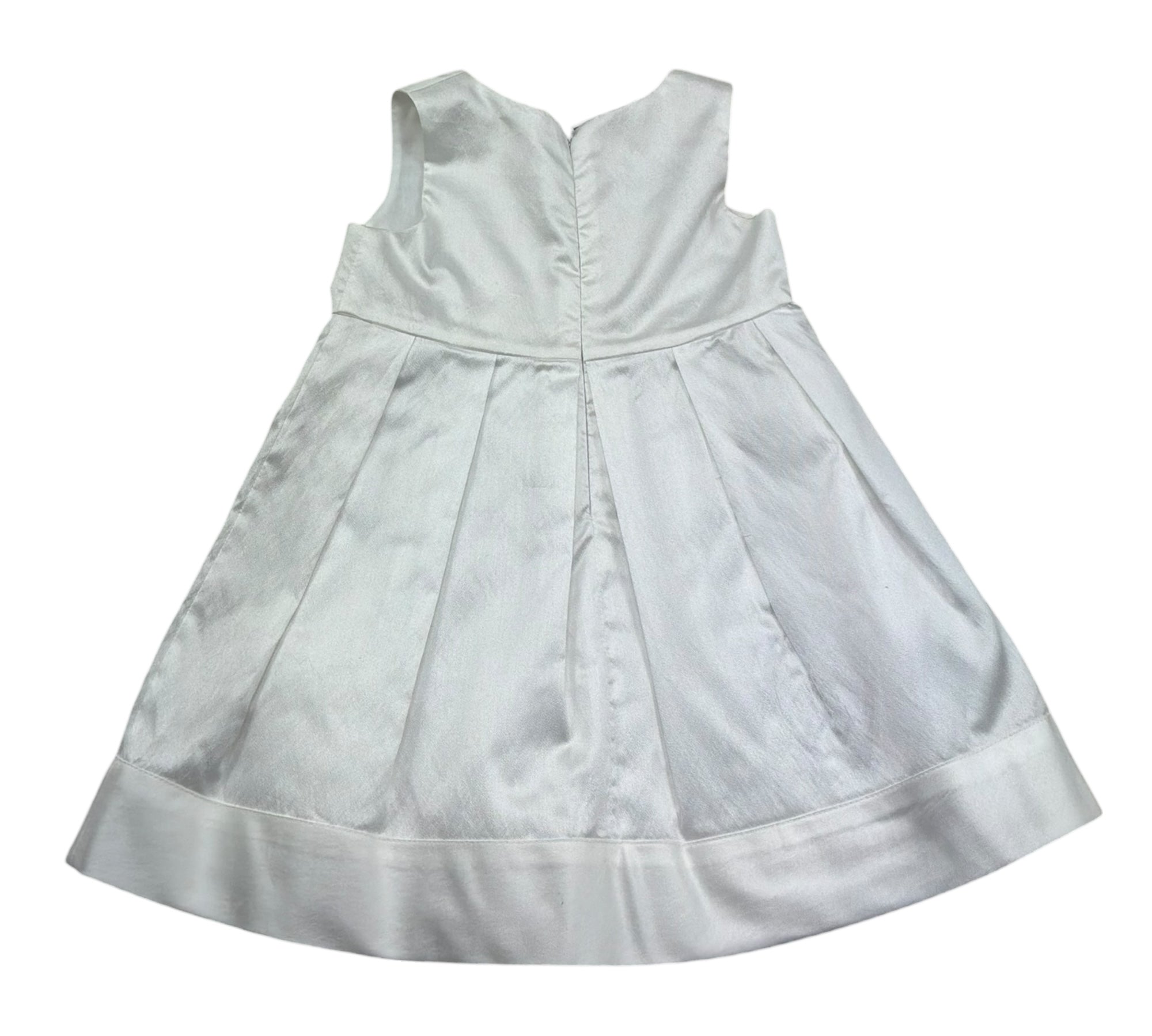 Le Bebe Abito Giromanica Tinta Unita con Fiocco per Neonata LBG0701 BIANCO LE BEBE 