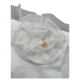Le Bebe Coperta Tinta Unita con Tulle per Neonata LBG5597 BIANCO LE BEBE 