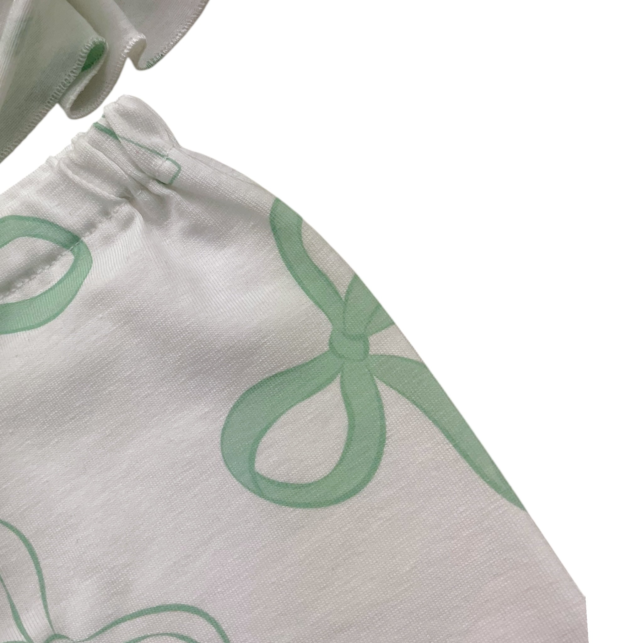 Le Bebe' Completo 2 Pezzi Shirt-Ghettina Tinta Unita con Fantasia per Neonata LBG5618 BIANCO LE BEBE' 