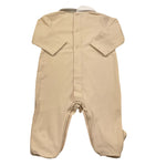 Le Bebe' Tutina Tinta Unita con Stampa per Neonata LBG5669 BEIGE LE BEBE' 