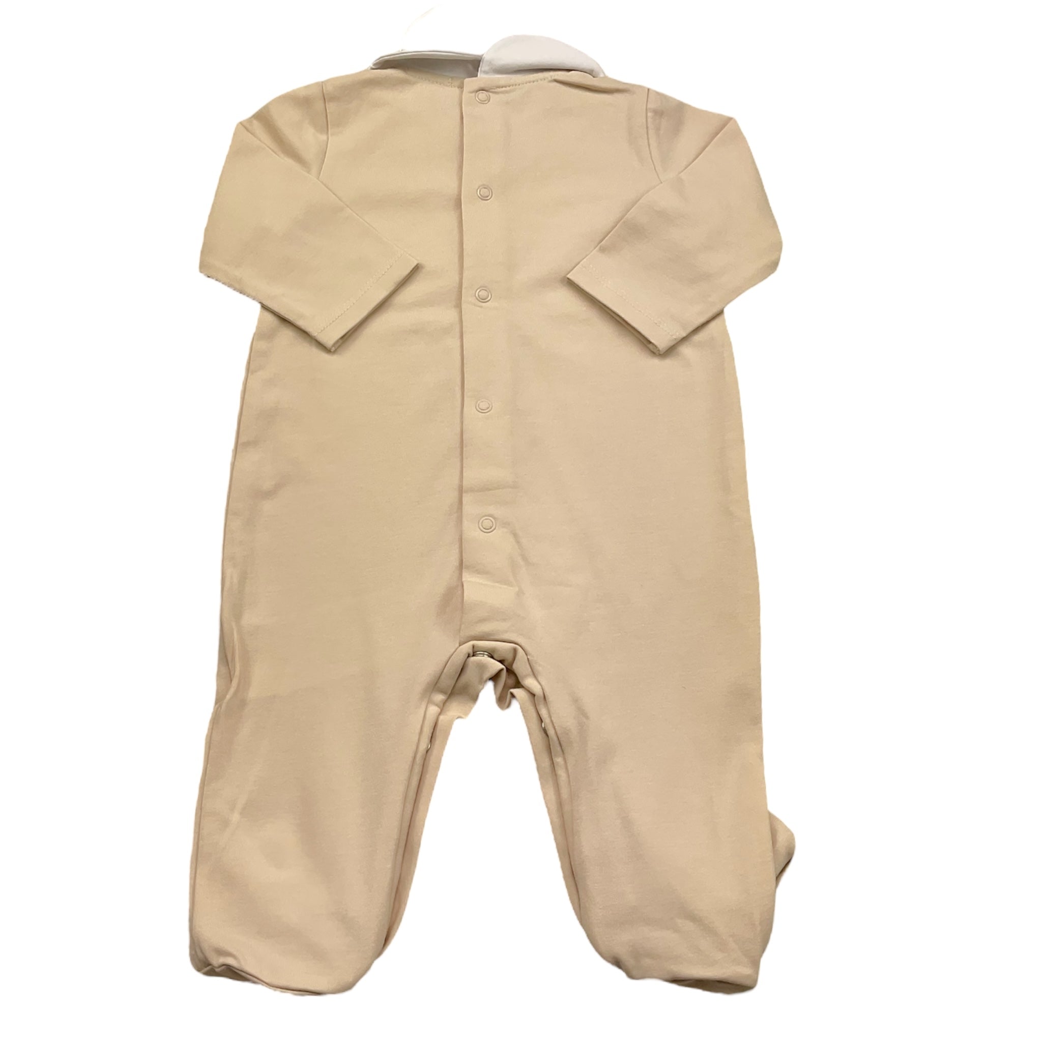 Le Bebe' Tutina Tinta Unita con Stampa per Neonata LBG5669 BEIGE LE BEBE' 