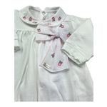 Le Bebe Tutina Manica Lunga Tinta Unita con Ricami per Neonata LBG6216 BIANCO LE BEBE 