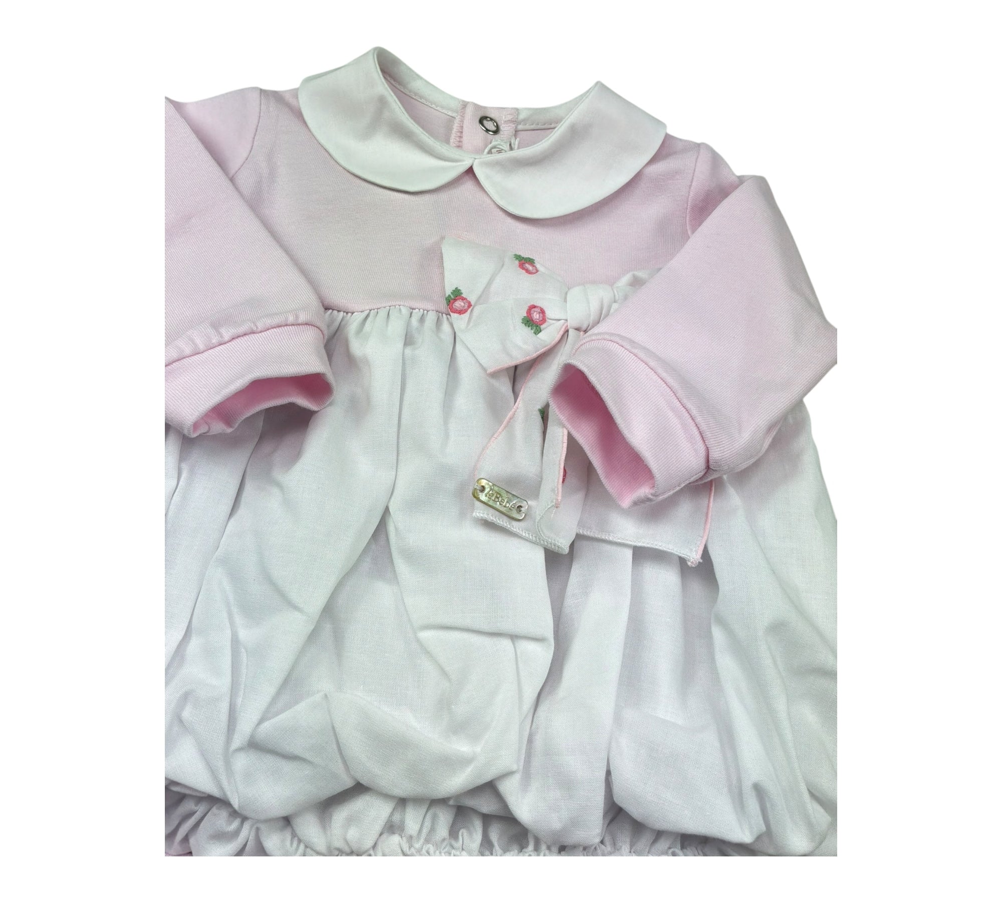 Le Bebe Completo 2 Pezzi Shirt-Ghettina per Neonata LBG6217 BIANCO/ROSA LE BEBE 