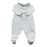 Le Bebe Tutina Manica Lunga Tinta Unita con Colletto per Neonata LBG6229 BIANCO LE BEBE 