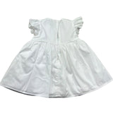 Le Bebe Abito Mezza Manica Tinta Unita con Ricami per Neonata LBG6254 BIANCO LE BEBE 