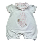 Le Bebe Pagliaccetto Mezza Manica Tinta Unita per Neonata LBG6289 BIANCO LE BEBE 