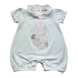 Le Bebe Pagliaccetto Mezza Manica Tinta Unita per Neonata LBG6289 BIANCO LE BEBE 