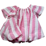Le Bebe Camica Mezza Manica Fantasia A Righe per Neonata LBG6357 BIANCO/ROSA LE BEBE 