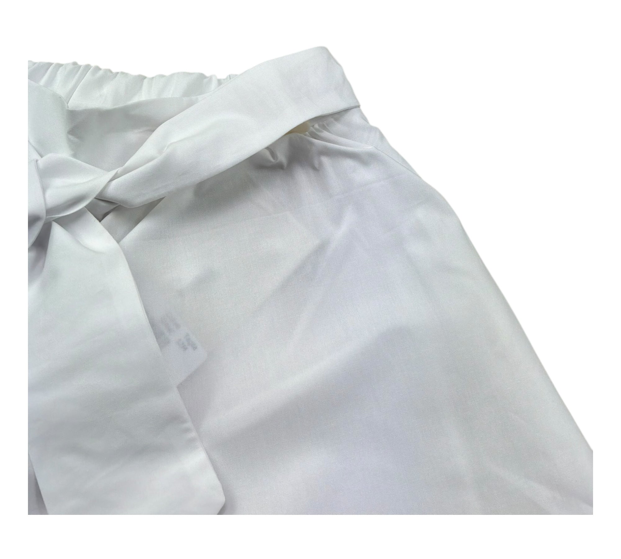 Le Bebe Pantalone Tinta Unita Modello Palazzo con Elastico In Vita per Neonata LBG6358 BIANCO LE BEBE 