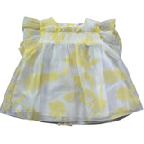 Le Bebe Camicia Giromanica Tinta Unita Stampa Fantasia per Neonata LBG6365 BIANCO LE BEBE 