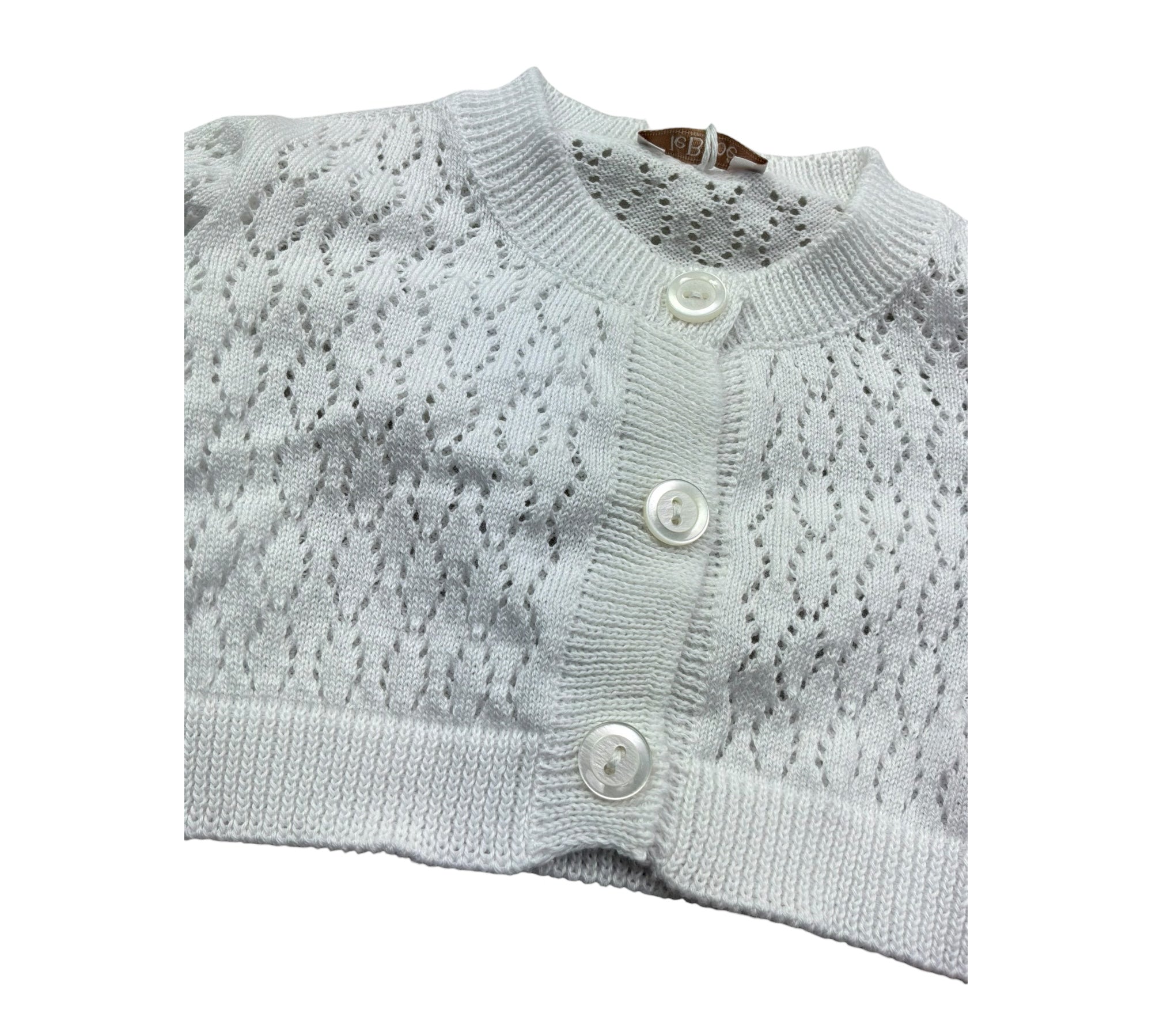 Le Bebe Coprispalle Tinta Unita Traforato per Neonata LBG6405 BIANCO LE BEBE 