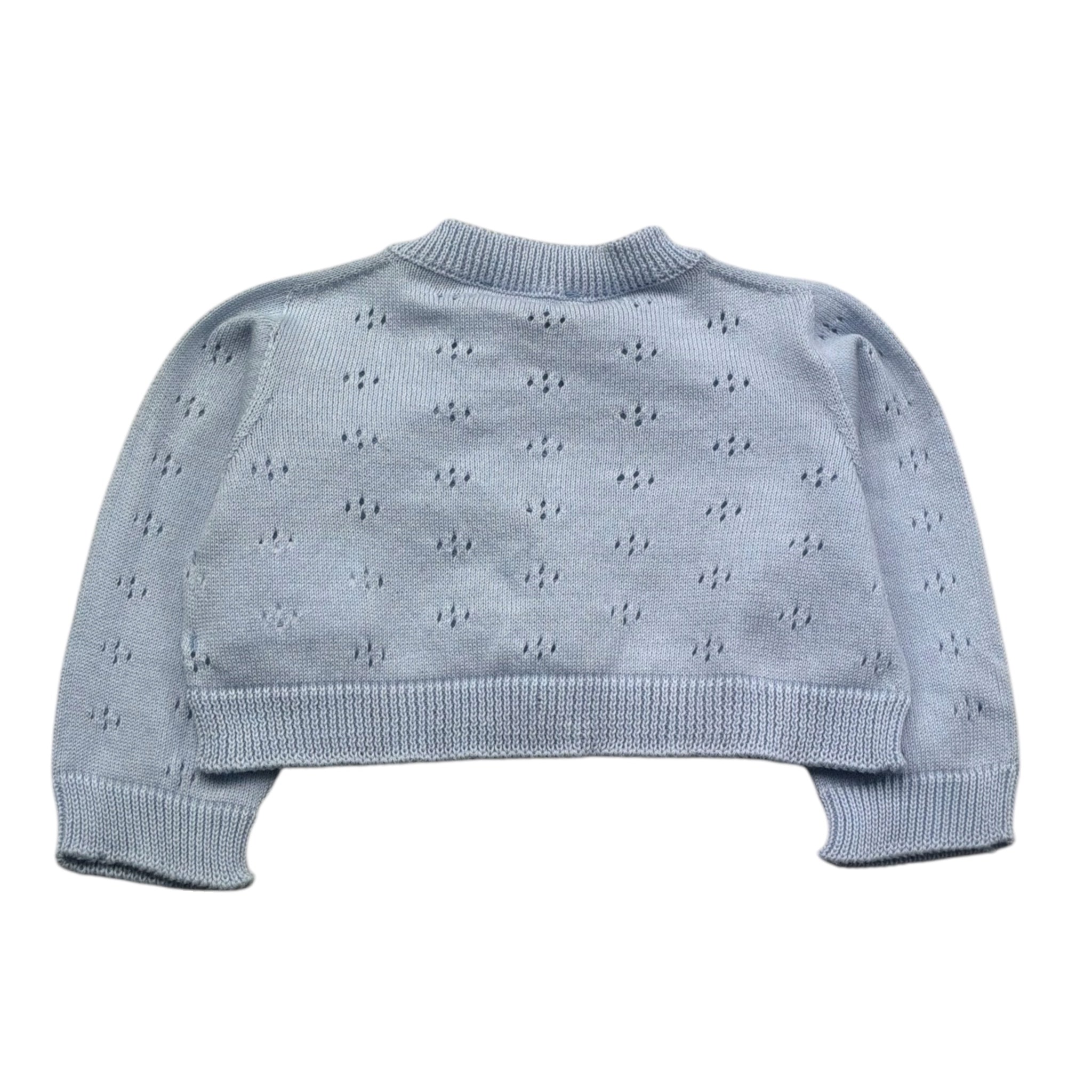 Le Bebe Coprispalle Tinta Unita con Trafori per Neonata LBG6406 AZZURRO LE BEBE 