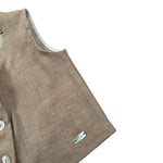 Le Bebe' Gilet tinta unita con Logo Sabbia per Neonato LBB4064 SABBIA LE BEBE' 