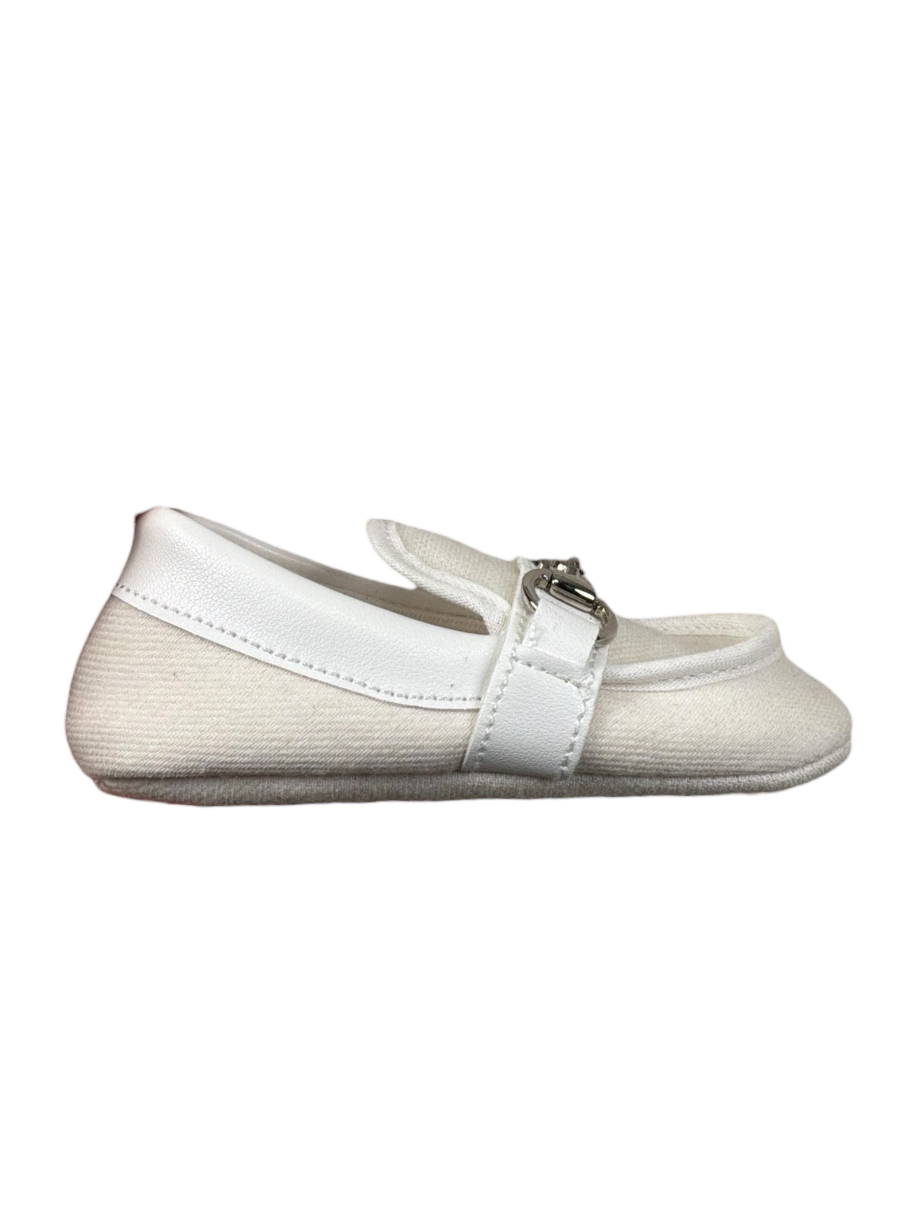 Le Bebe' Mocassino tinta unita con Applicazione Panna per Neonato LBB4591 PANNA LE BEBE' 