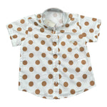 Le Bebe' Camicia tinta unita con Stampa A Pois Bianco per Neonato LBB4594 BIANCO LE BEBE' 