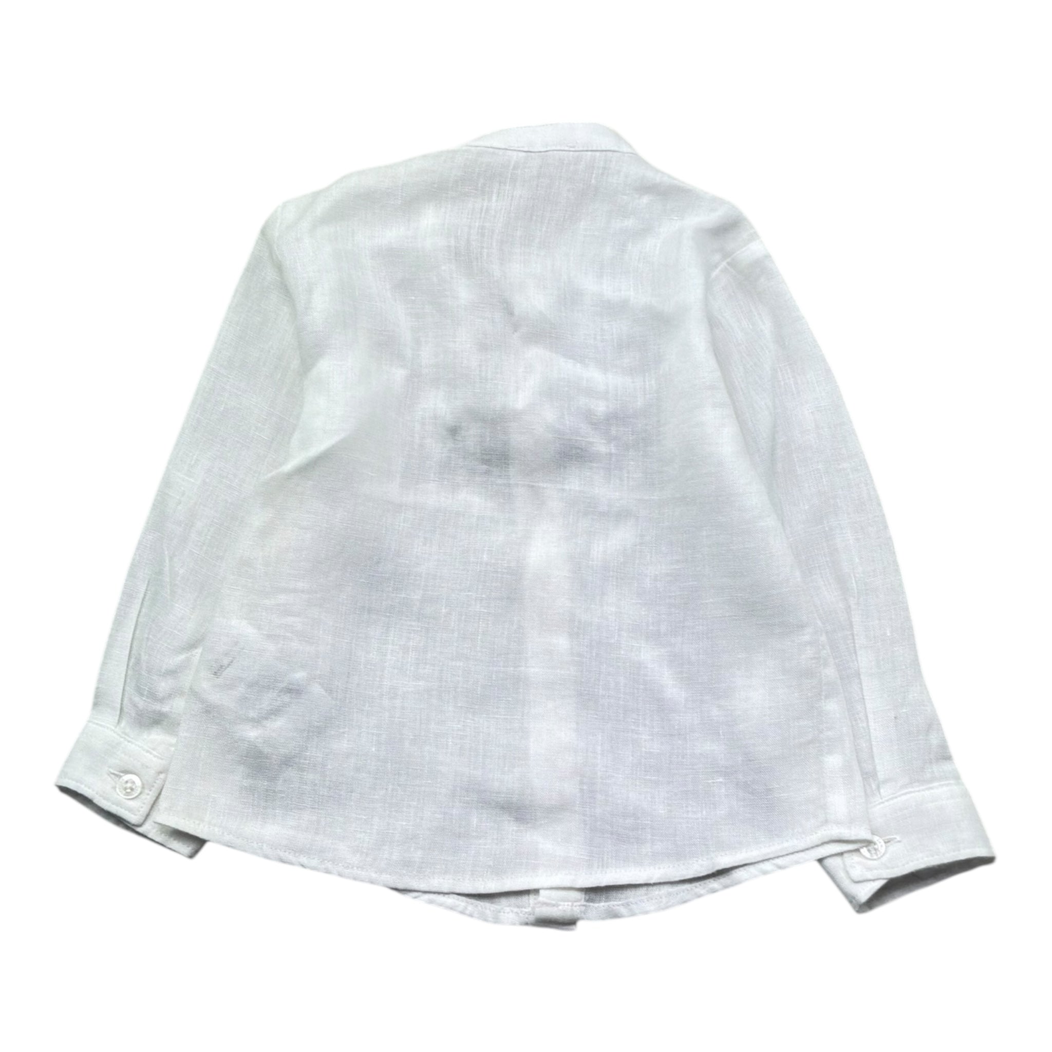 Le Bebe' Camicia Tinta Unita con Colletto Coreano per Neonato LBB5386 BIANCO LE BEBE' 