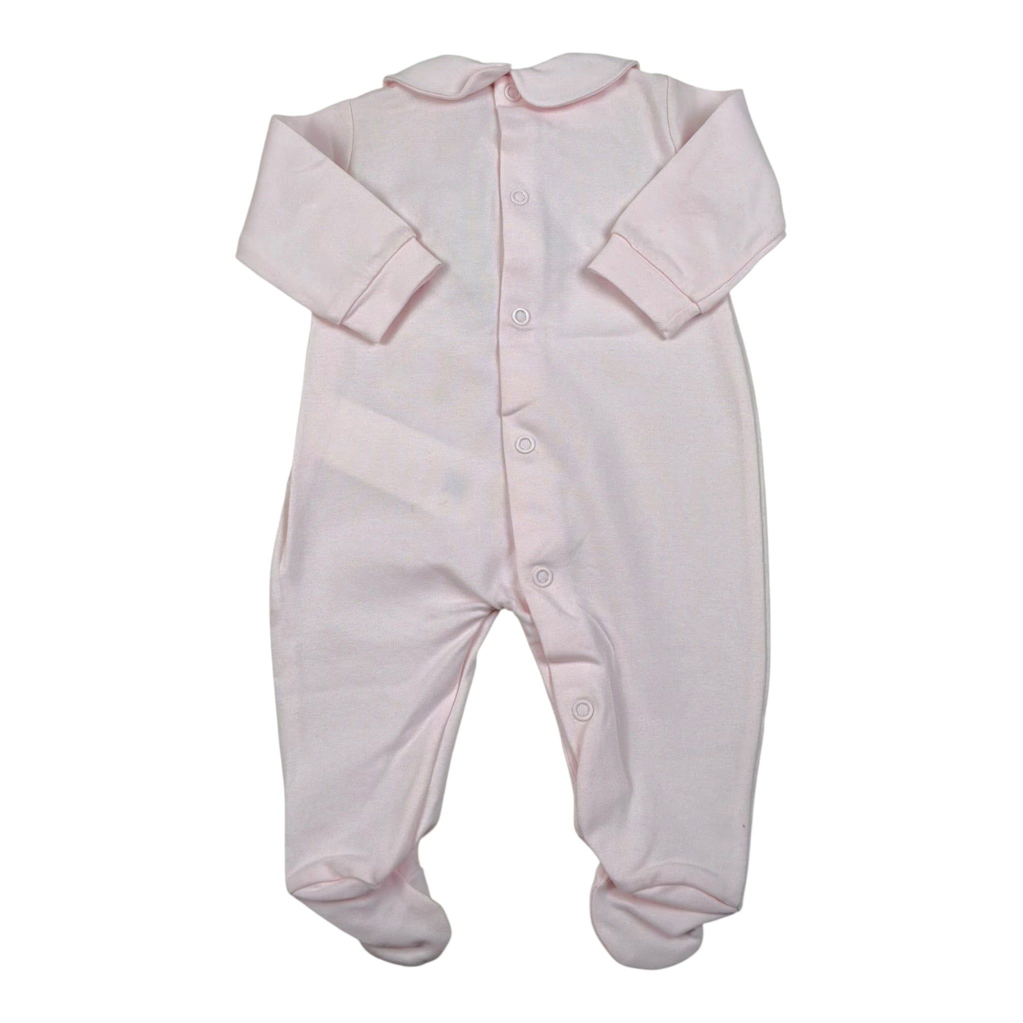 Le Bebe' Tutina tinta unita con Stampa Rosa per Neonata LBG5157 ROSA LE BEBE' 