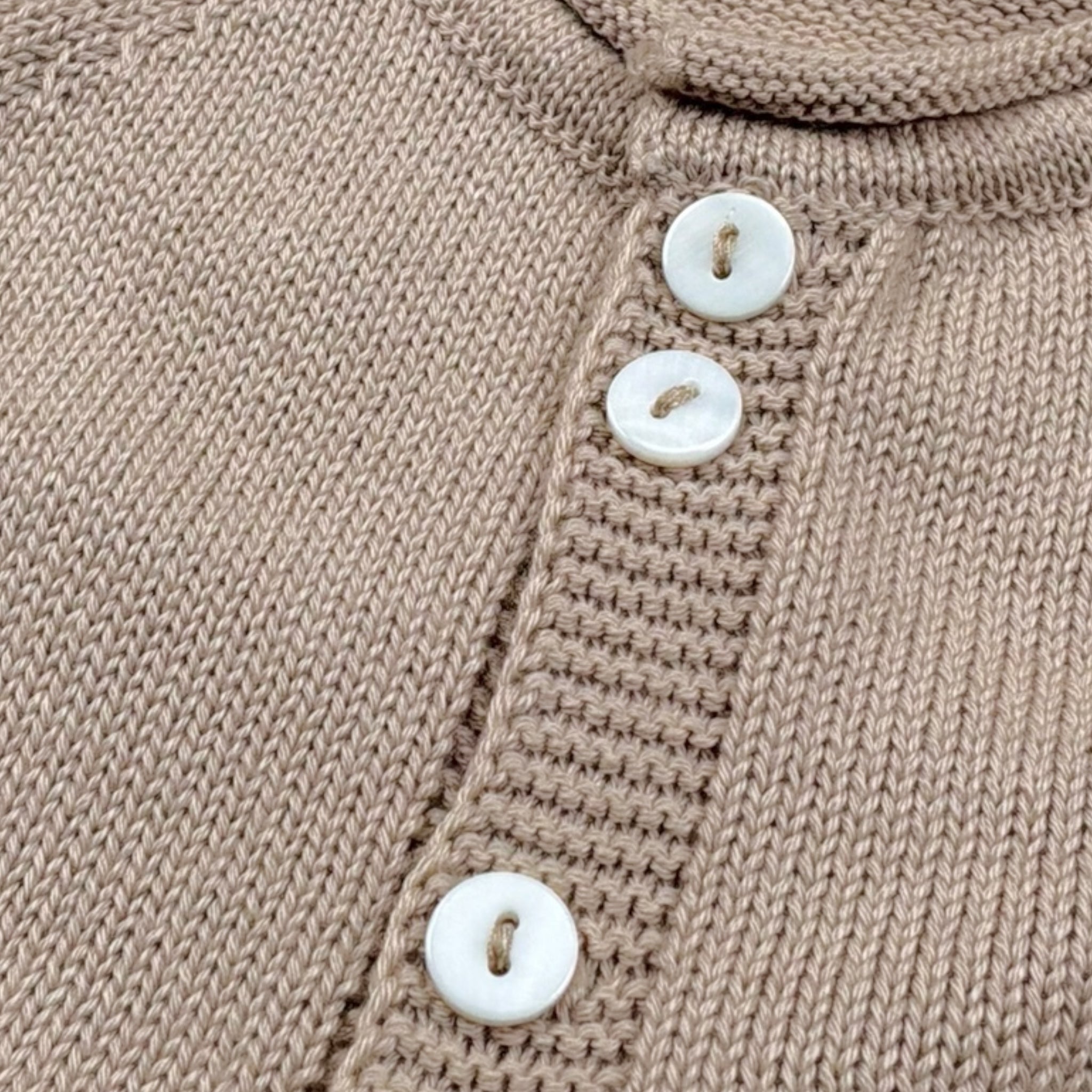 Le Coconne Cardigan Tinta Unita per Neonato 5855 BEIGE LE COCONNE 