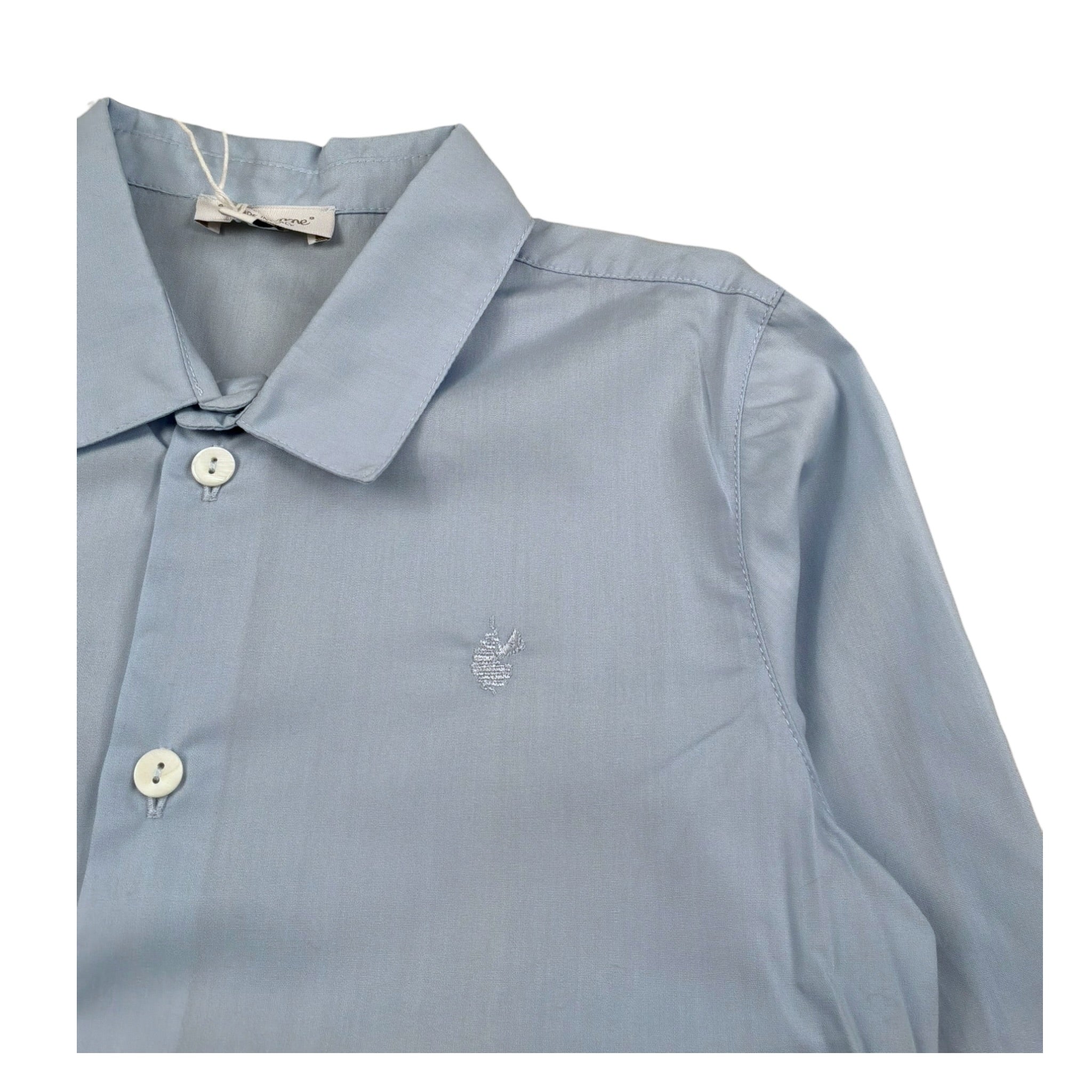 Le Coconne Camicia Manica Lunga Tinta Unita per Bambina LCN1219 AZZURRO LE COCONNE 