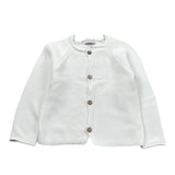 Le Coconne Cardigan Tinta Unita con Bottoni In Contrasto per Neonato LCN1592 BIANCO LE COCONNE 