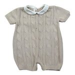 Le Coconne Pagliaccetto Tinta Unita con Colletto per Neonato LCN2592 BEIGE LE COCONNE 