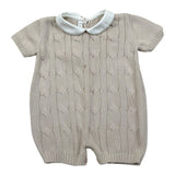Le Coconne Pagliaccetto Tinta Unita con Colletto per Neonato LCN2592 BEIGE LE COCONNE 