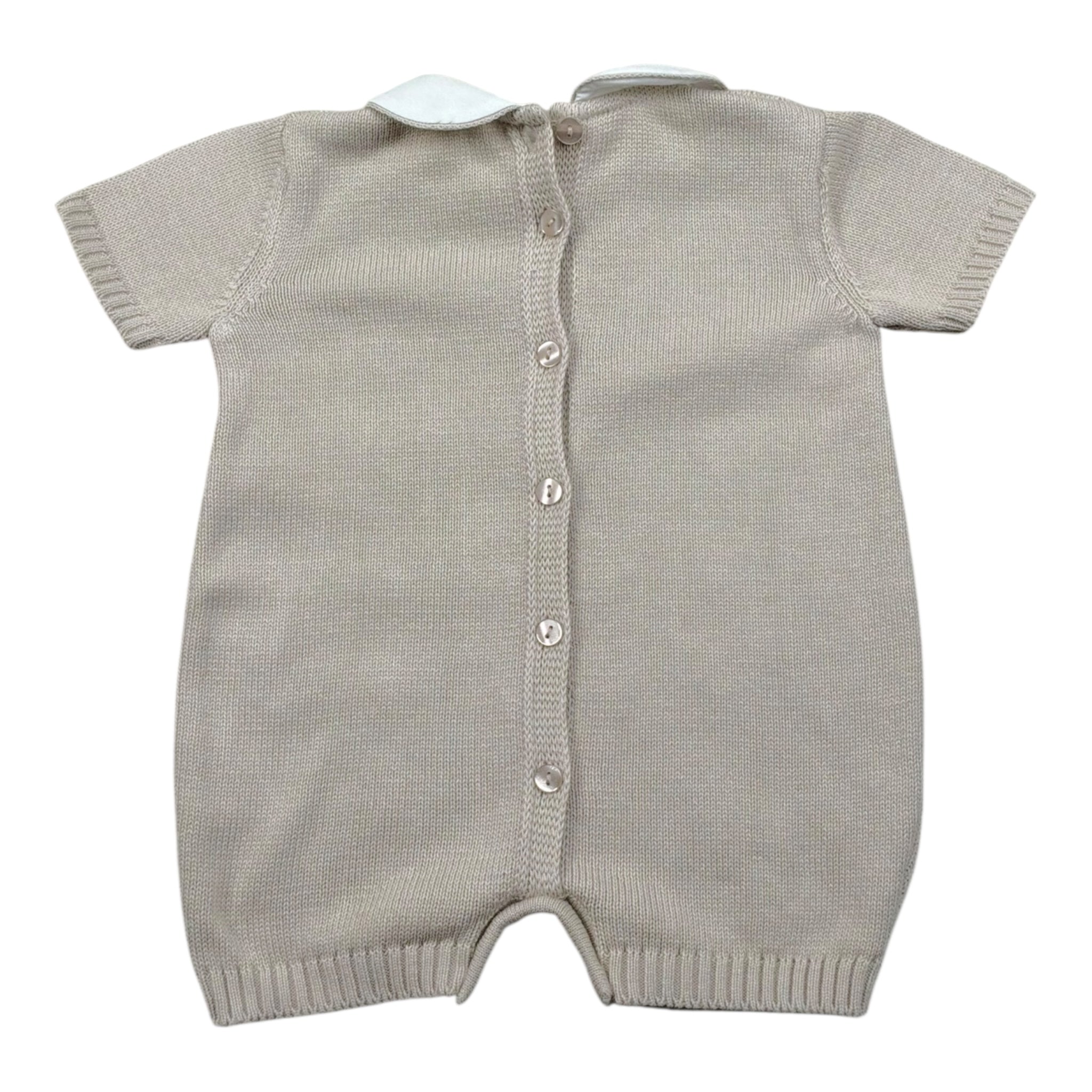 Le Coconne Pagliaccetto Tinta Unita con Colletto per Neonato LCN2592 BEIGE LE COCONNE 