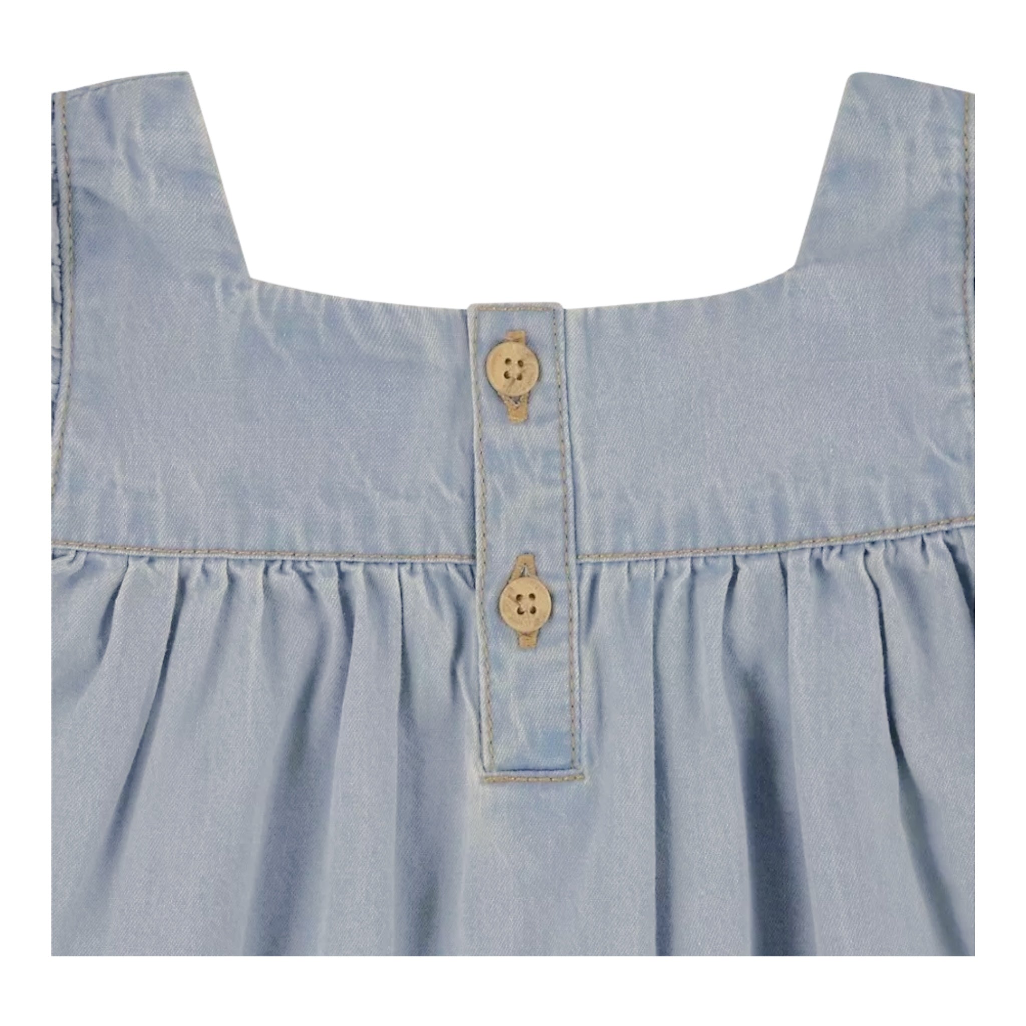 Levi'S Set Abito In Denim-Coulotte Tinta Unita per Neonata 1EK145 AZZURRO LEVI'S 