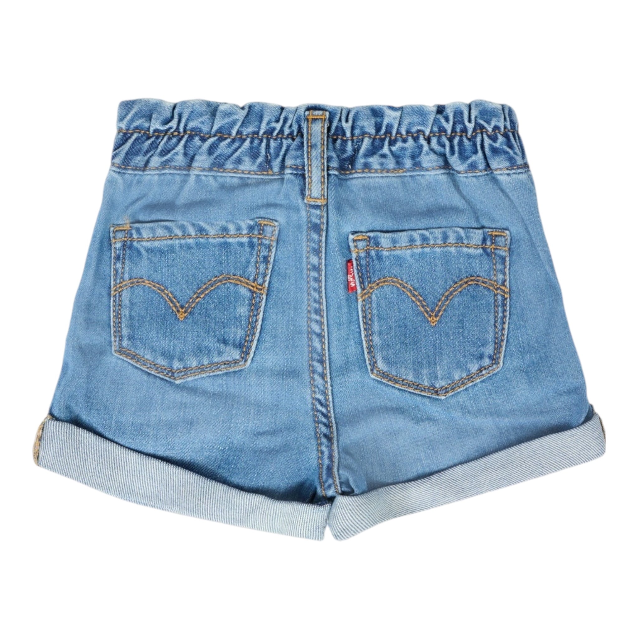 Levi'S Short In Denim Tinta Unita con Elastico In Vita per Neonata 1EM255 BLU LEVI'S 