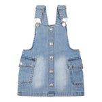 Levi'S Salopette Tinta Unita con Tasconi per Neonata 1EM257 AZZURRO LEVI'S 