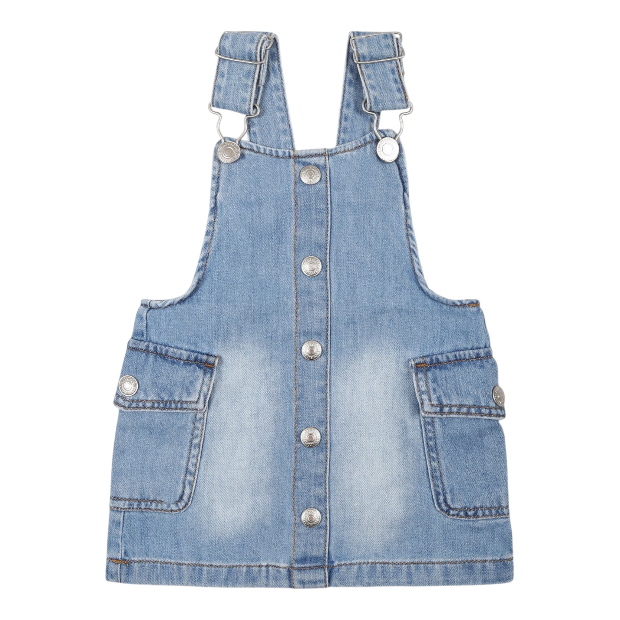 Levi'S Salopette Tinta Unita con Tasconi per Neonata 1EM257 AZZURRO LEVI'S 