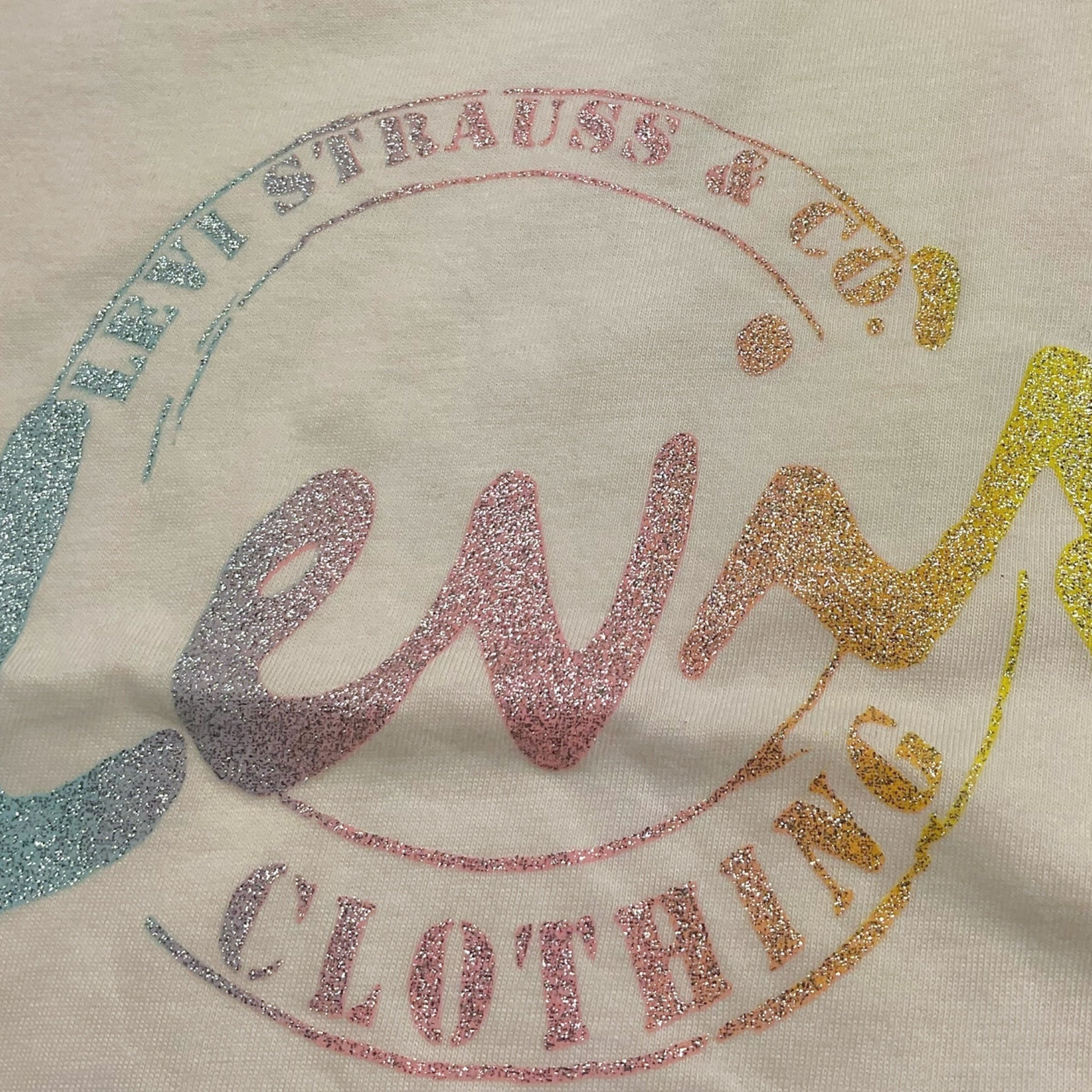 Levi'S T-Shirt Tinta Unita Girocollo con Stampa per Neonata 3EH190 PANNA LEVI'S 