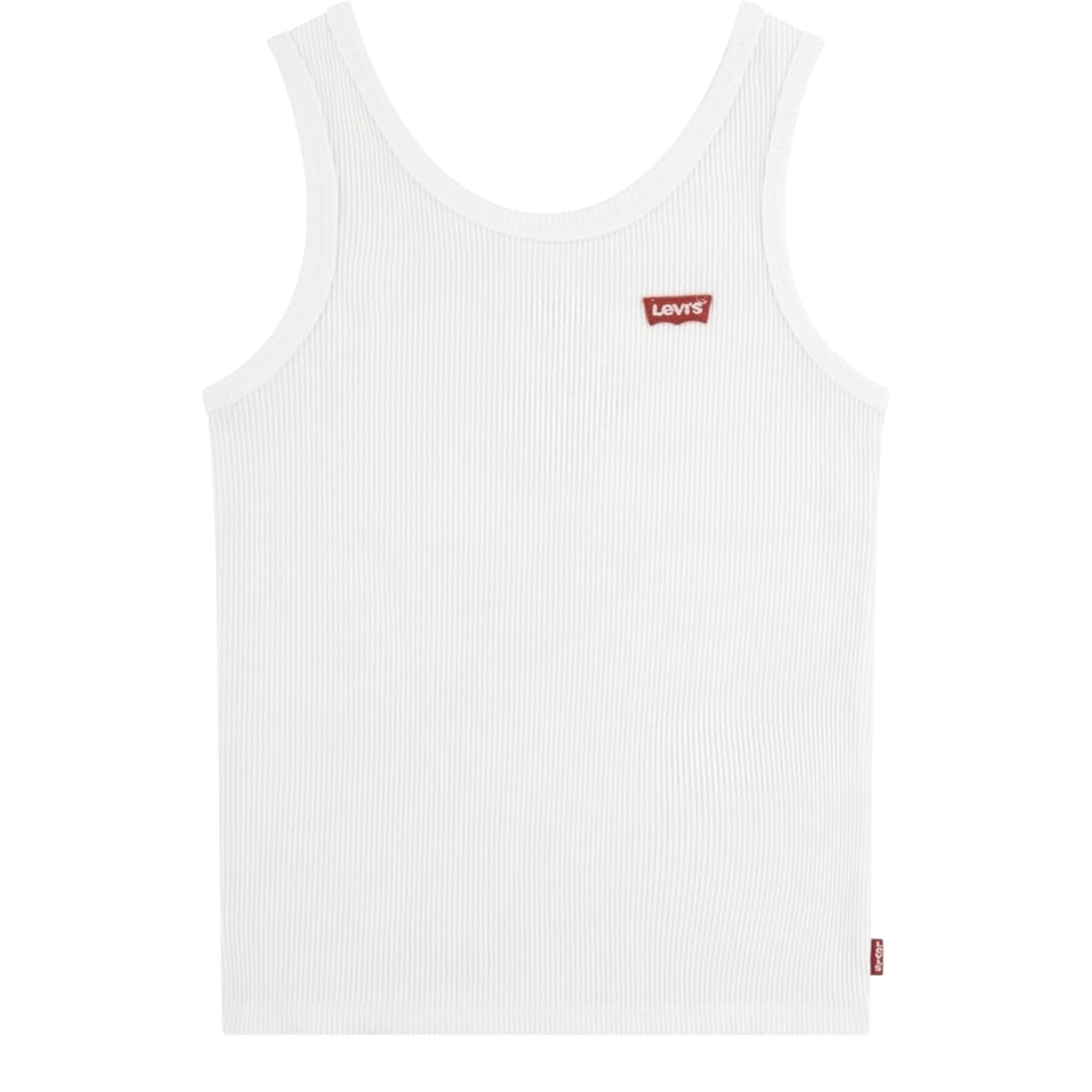 Levi'S Canotta Tinta Unita con Logo per Bambina 4EK116 BIANCO LEVI'S 