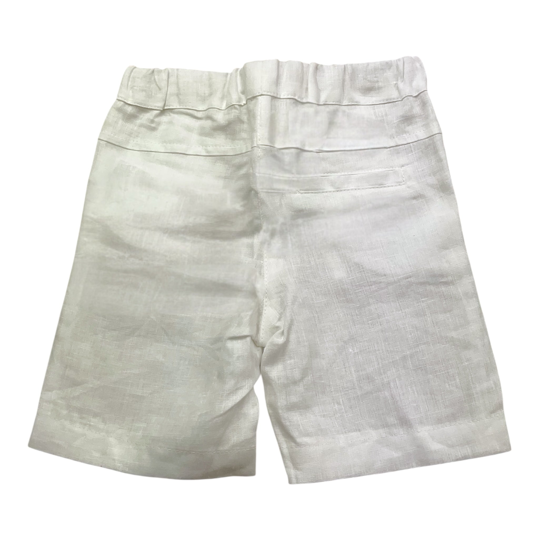 Little Bear Bermuda Tinta Unita con Elastico In Vita per Neonato 6239 BIANCO LITTLE BEAR 