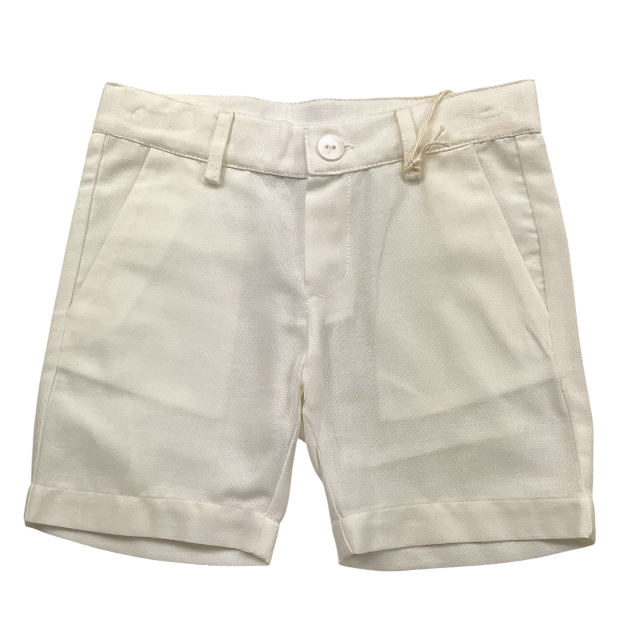 Little Bear Bermuda Tinta Unita con Girovita Regolabile per Neonato 8213 BIANCO LITTLE BEAR 
