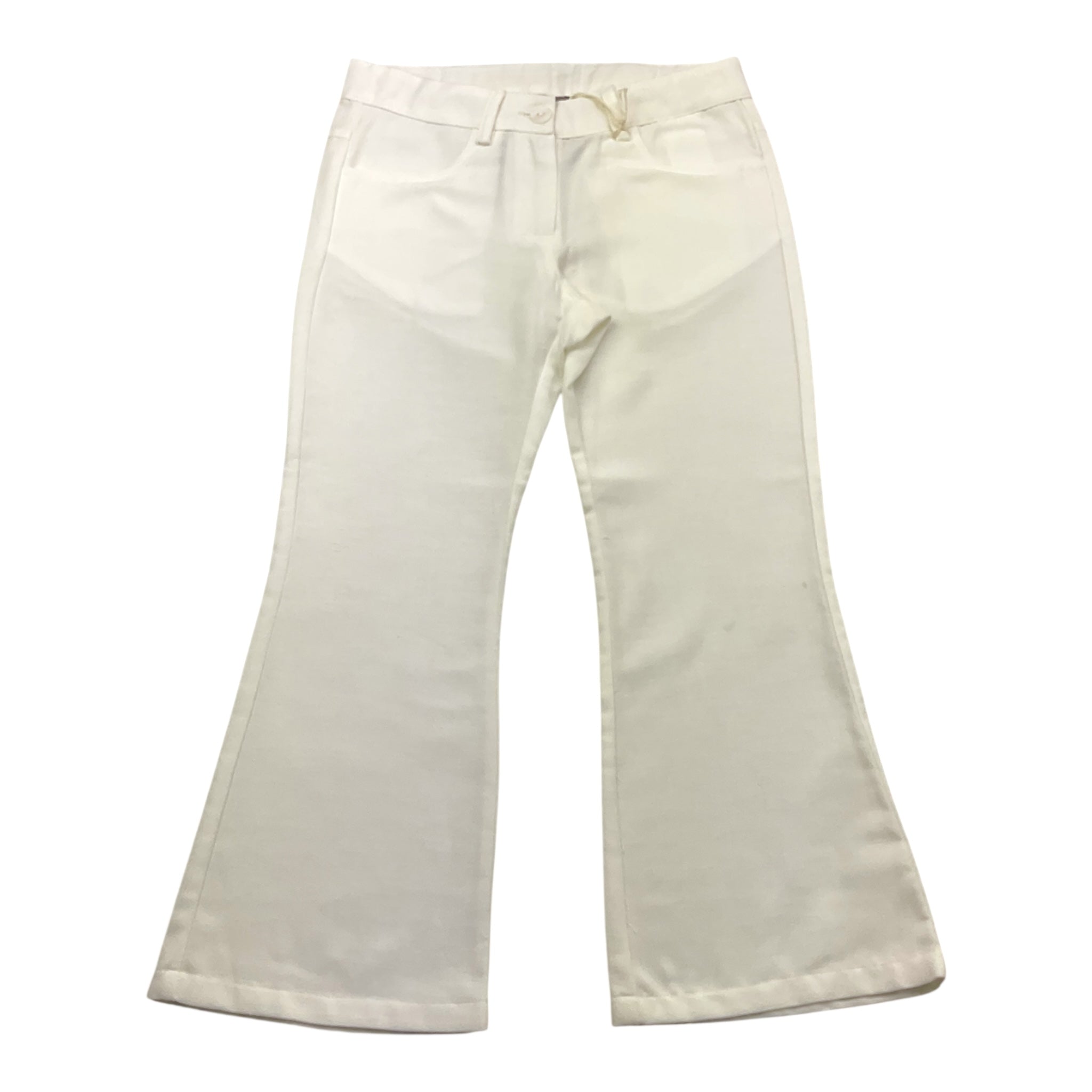 Little Bear Pantalone Tinta Unita Modello A Zampa per Bambina 8214 PANNA LITTLE BEAR 