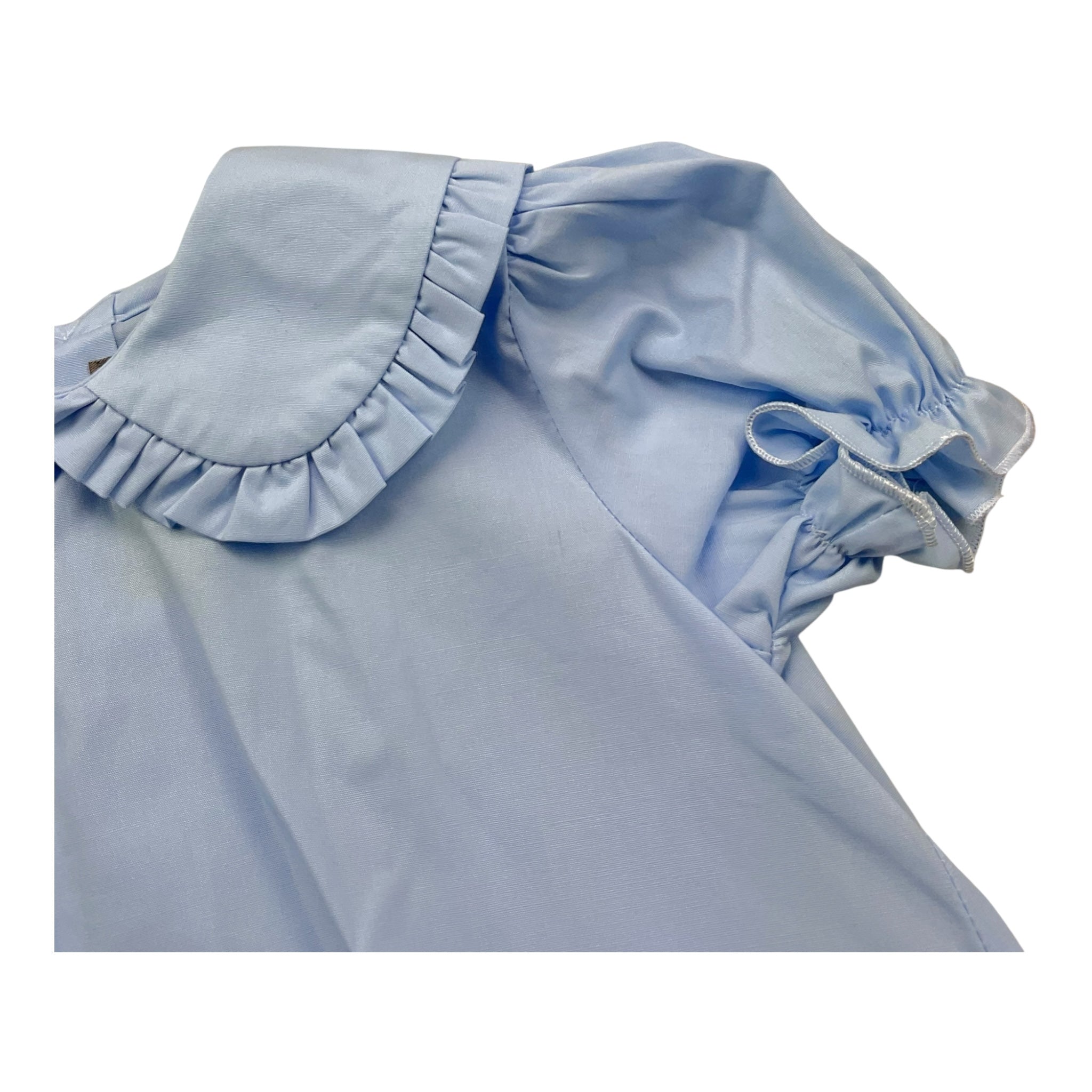 Little Bear Camicia Girocollo Tinta Unita Mezza Manica per Neonata 8221 AZZURRO LITTLE BEAR 