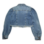 Liu Jo Giubbino In Denim Tinta Unita con Bottoni Modello Crop per Bambina GA3115 BLU LIU JO 