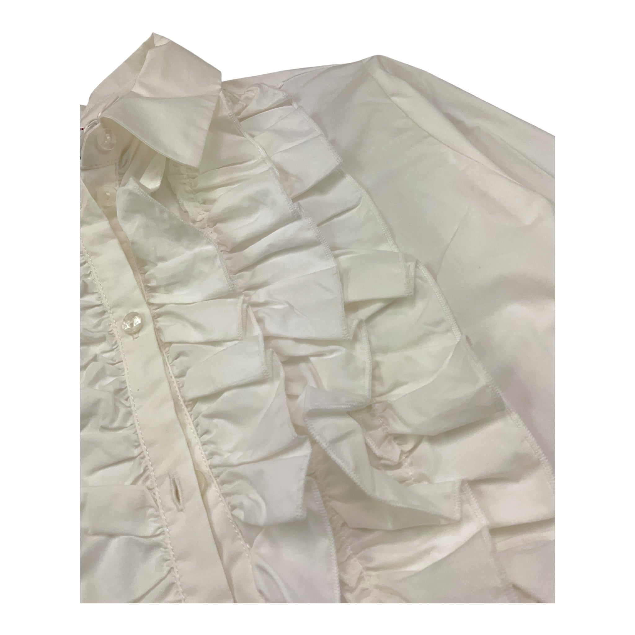 Liu Jo Camicia Tinta Unita con Balze per Bambina GA4108 BIANCO LIU JO 