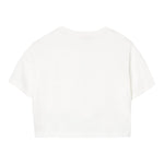 Liu Jo T-Shirt Girocollo Tinta Unita con Taschino Modello Crop per Bambina GA5016XX BIANCO LIU JO 