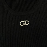 Liu Jo Canotta tinta unita con Logo Nero per Bambina GA5041XX NERO LIU JO 