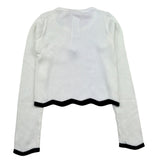 Liu Jo Maglia Girocollo Tinta Unita con Profili In Contrasto per Bambina GA5081 BIANCO LIU JO 