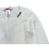 Liu Jo Maglia Girocollo Tinta Unita con Profili In Contrasto per Bambina GA5081 BIANCO LIU JO 