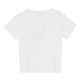 Liu Jo T-Shirt Girocollo Tinta Unita con Brillantini per Bambina GA5119XX BIANCO LIU JO 
