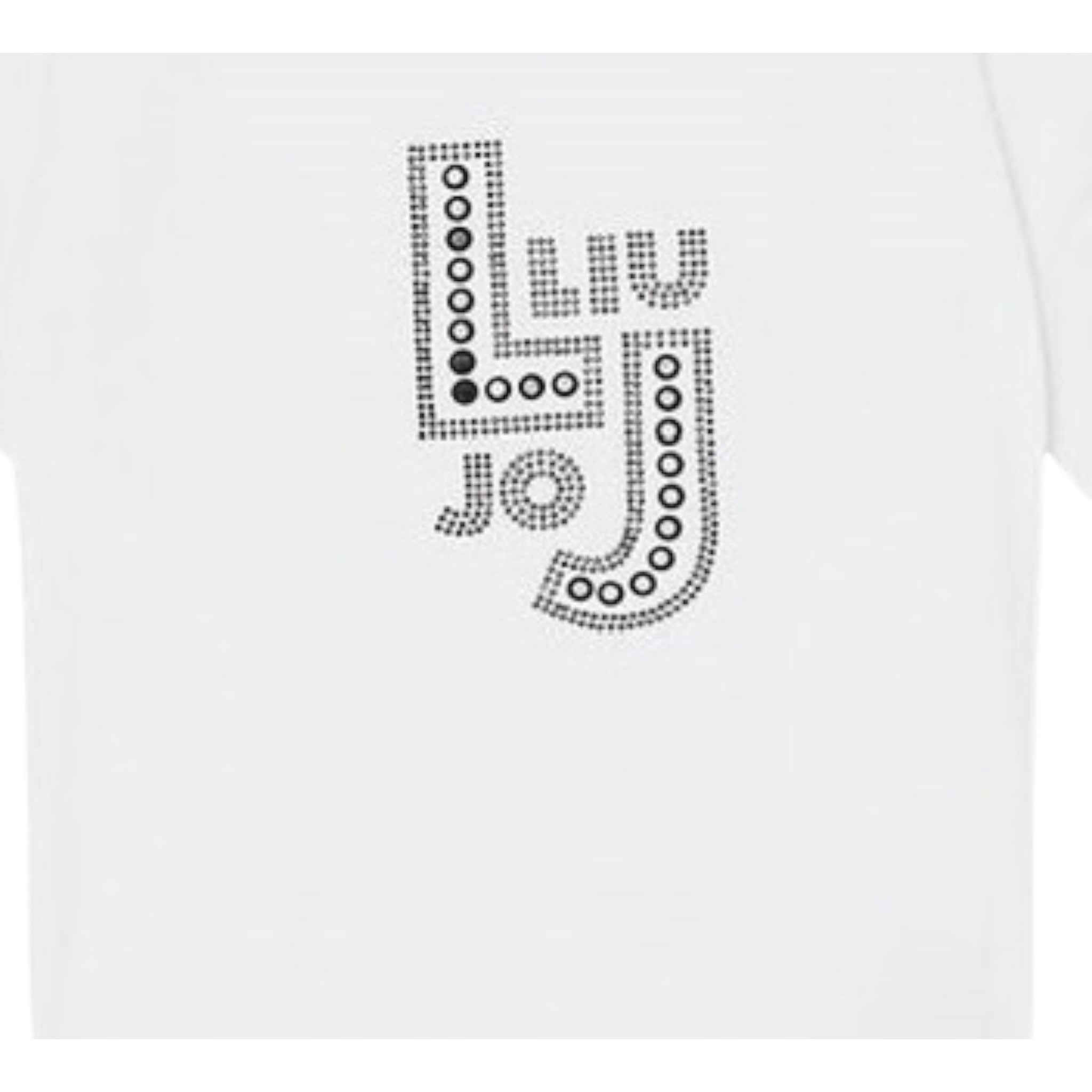 Liu Jo T-Shirt Girocollo Tinta Unita con Brillantini per Bambina GA5119XX BIANCO LIU JO 