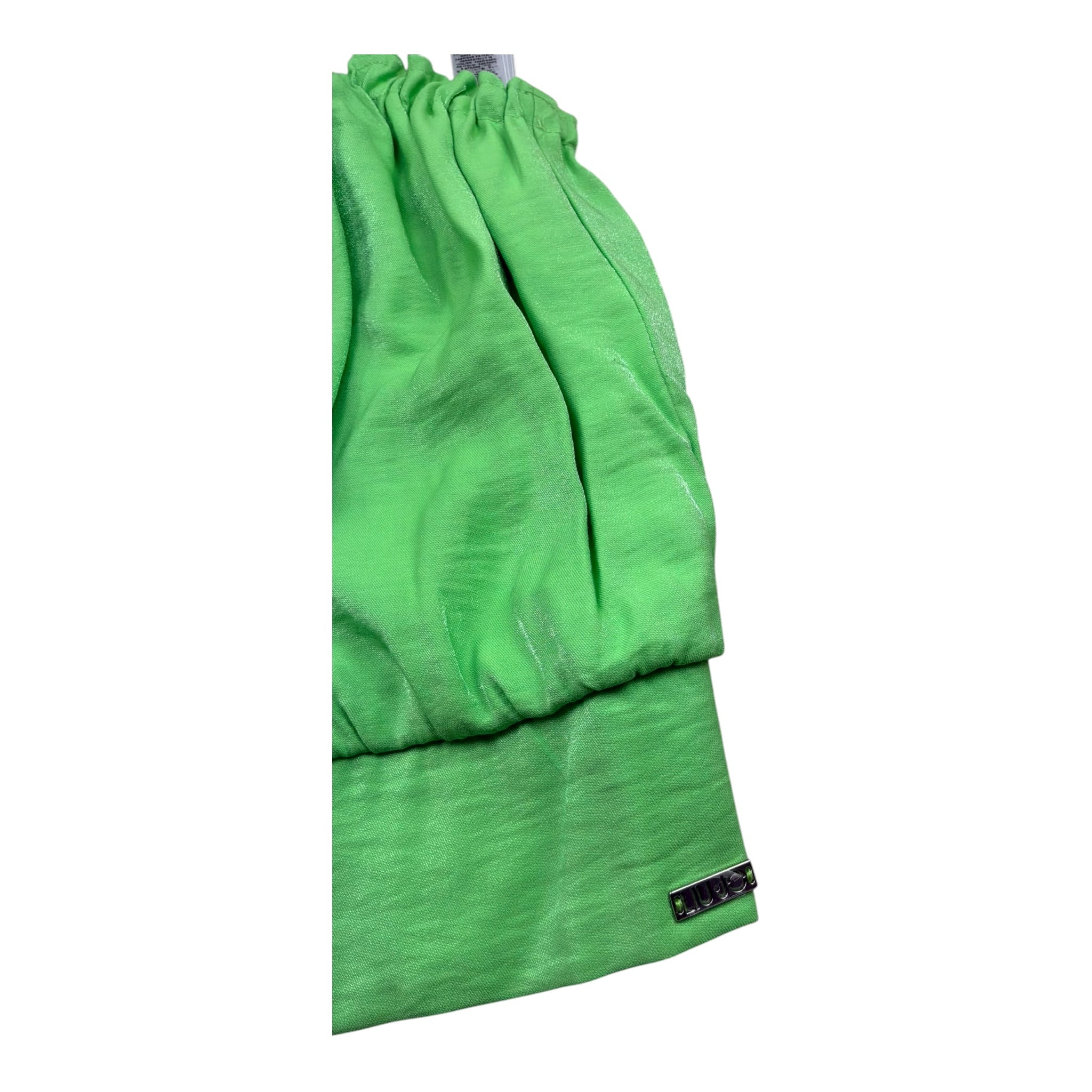 Liu Jo Top Tinta Unita Bretelline con Catena per Bambina GA5130 VERDE LIU JO 