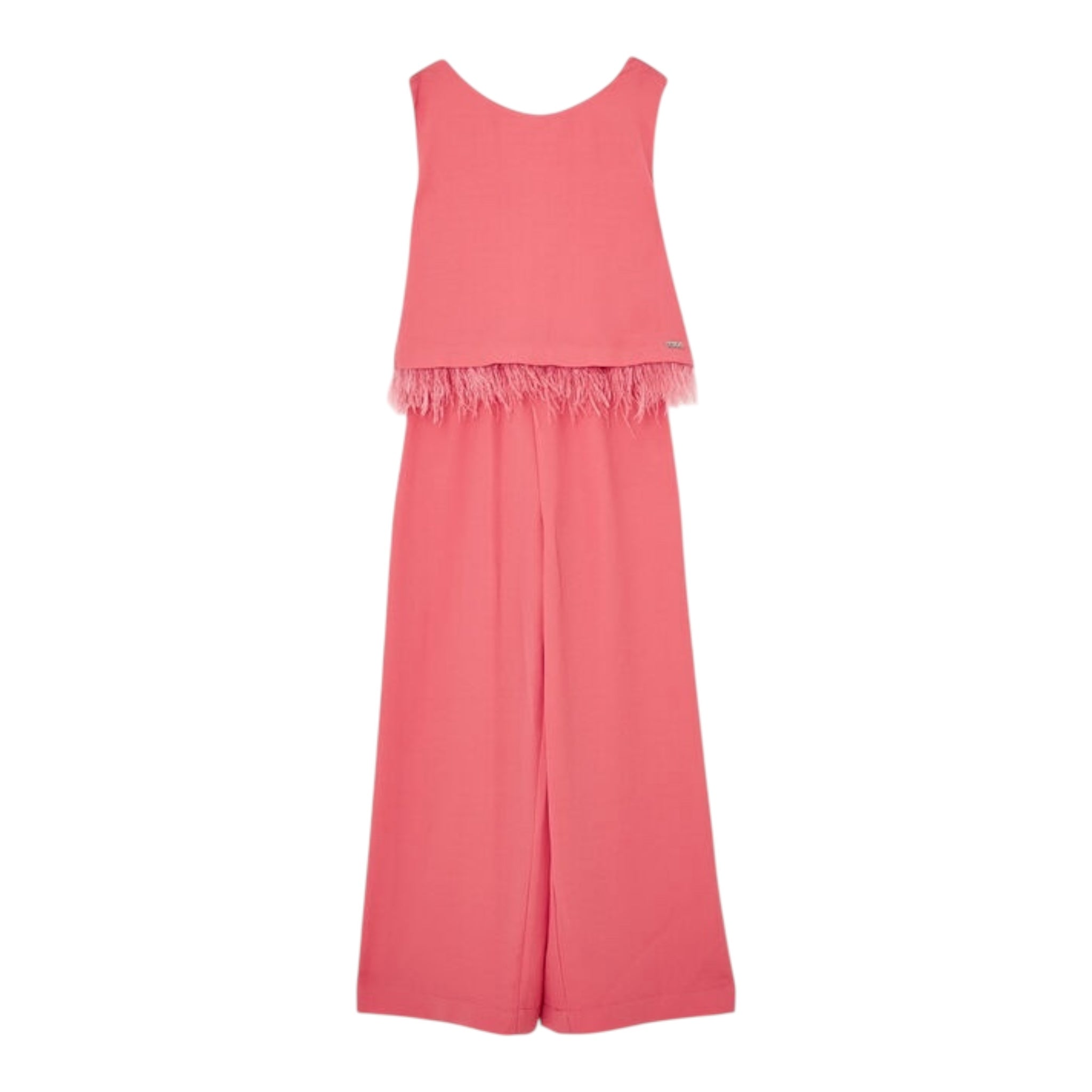 Liu Jo Tuta Tinta Unita con Frange per Bambina GA5134 SALMONE LIU JO 