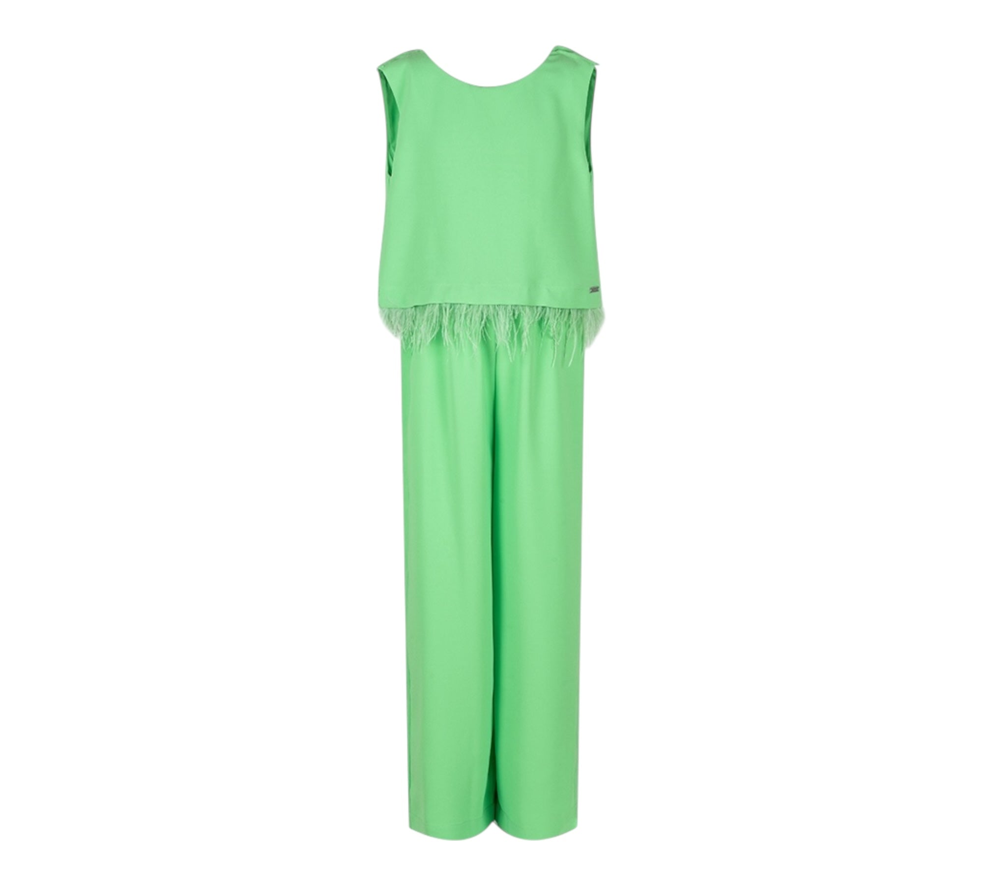 Liu Jo Tuta Tinta Unita con Frange per Bambina GA5134X VERDE LIU JO 