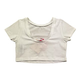 Liu Jo T-Shirt Girocollo Tinta Unita con Stampa Logo per Bambina GA5159 BIANCO LIU JO 